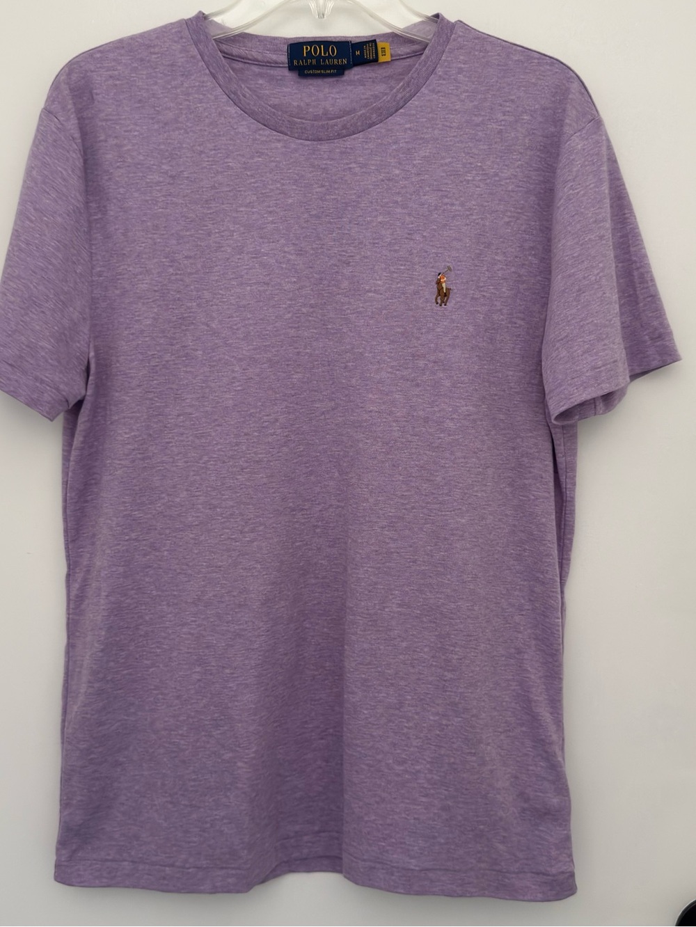 Polo by Ralph Lauren Lavender Heather Crew Neck Tee preppy, tennis academia
